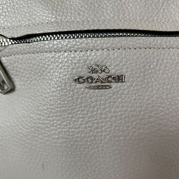 Coach Prairie Beige Taupe Pebble Leather Satchel Handbag #79997 - Picture 2 of 13